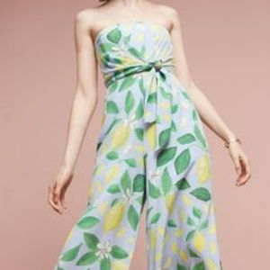 Anthropologie Orchard Strapless Jumpsuit